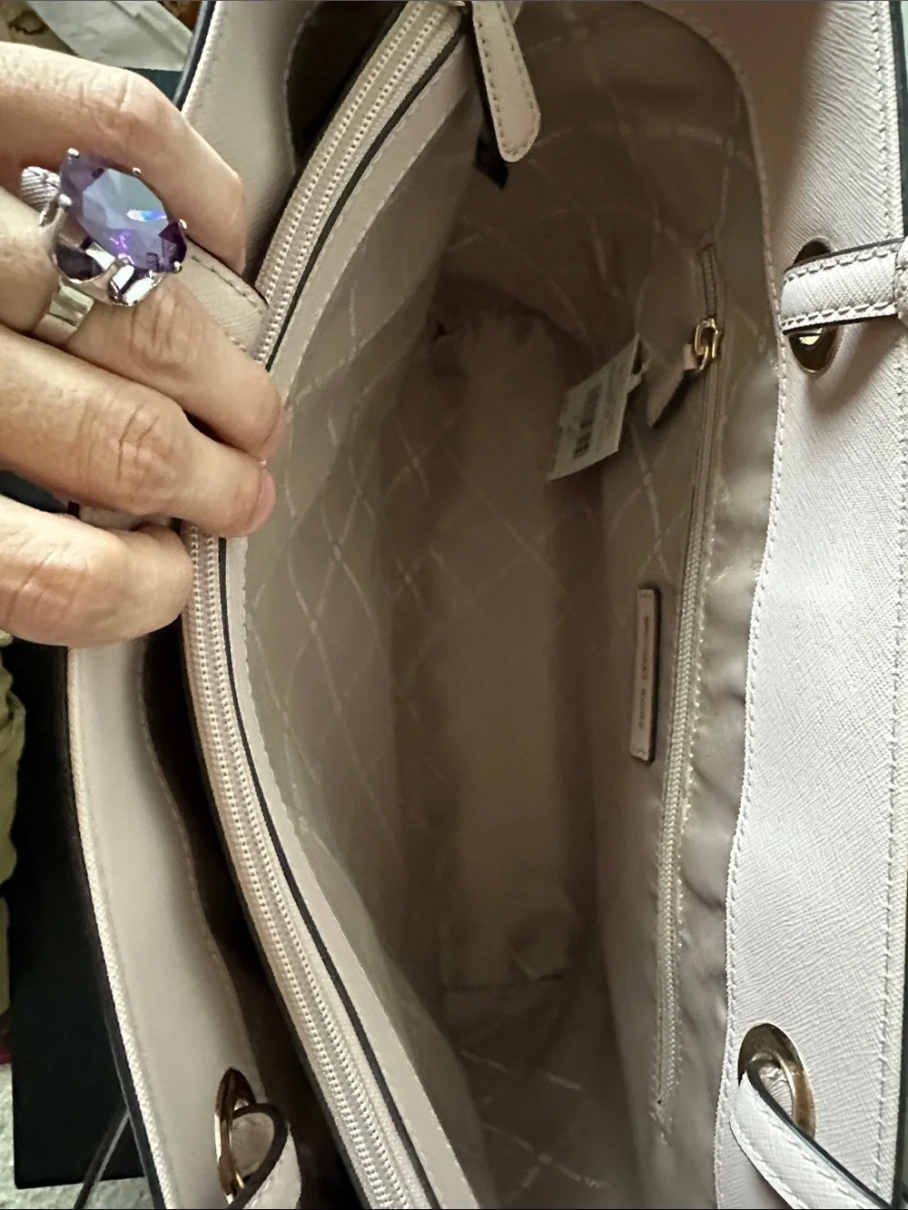 Michael Kors Blush Pink MK Signature Canvas Tote